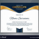 Multipurpose Professional Certificate Template Vector Image In Indesign Certificate Template