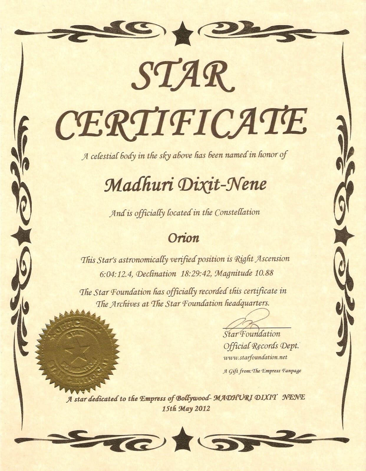 Name A Star Certificate Template – Top Image Gallery Site For Star Naming Certificate Template
