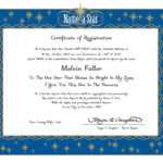 Name A Star Instant Certificate – Buy And Name A Star | Name With Regard To Star Naming Certificate Template