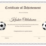National Youth Football Certificate Design Template In Psd, Word regarding Football Certificate Template