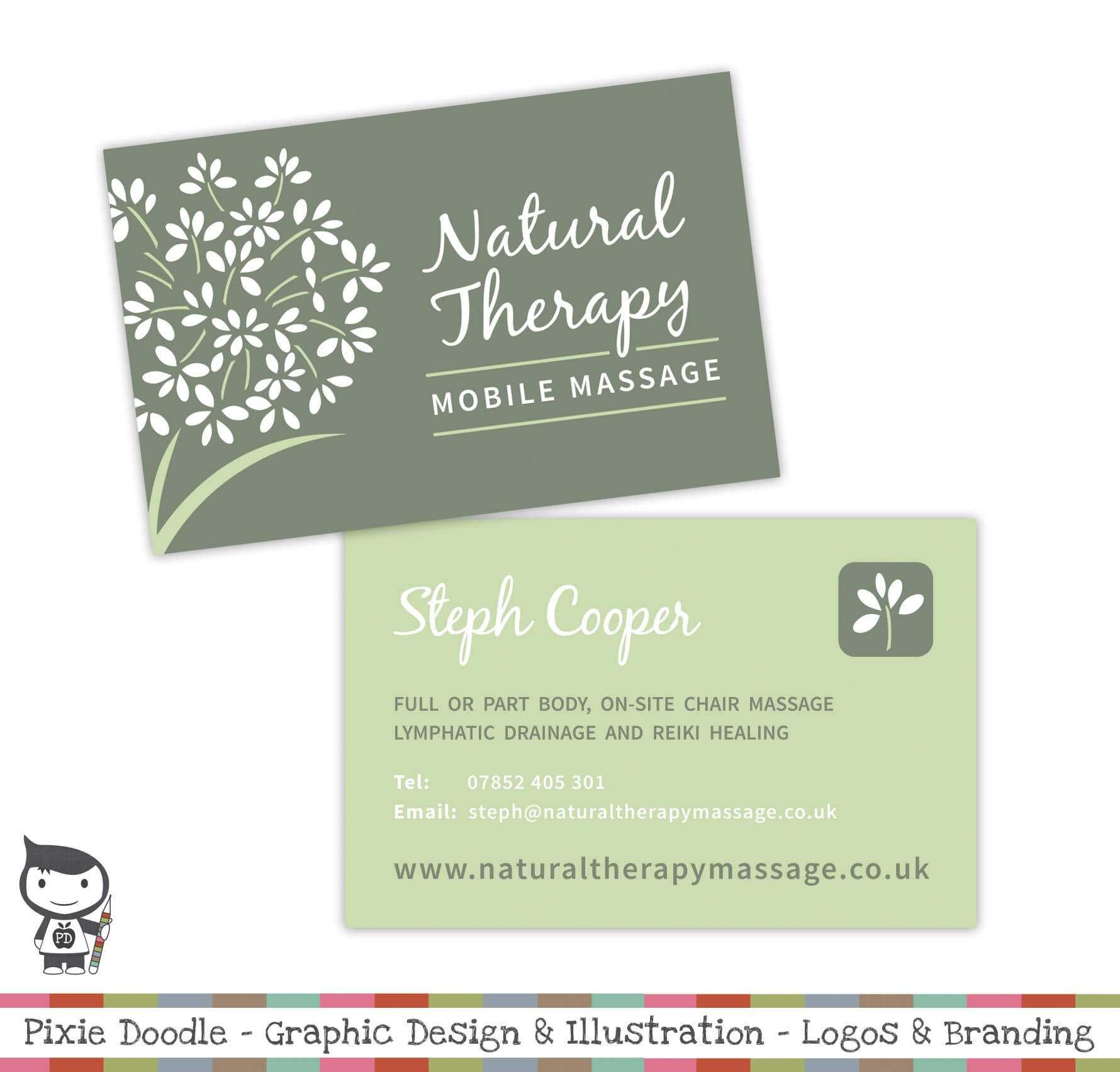 Natural Therapy Massage Logo Designwww.pixiedoodle.co.uk Pertaining To Massage Therapy Business Card Templates