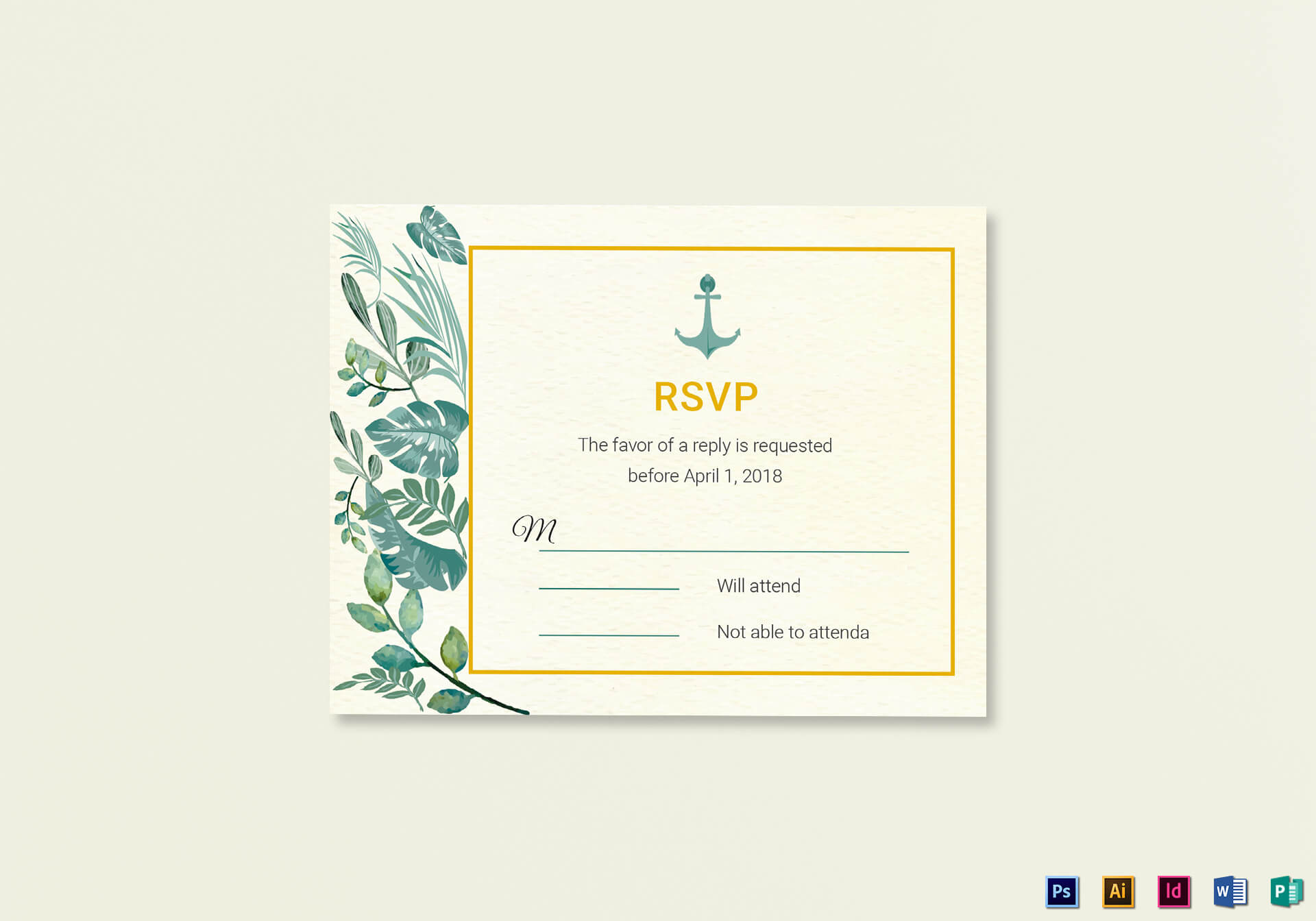 Nautical Wedding Rsvp Card Template With Template For Rsvp Cards For Wedding