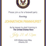Navy Farewell Party Invitation, Instant Download, Editable Template Pertaining To Farewell Certificate Template