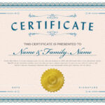 Necessary Parts Of An Award Certificate With Certificate Of Excellence Template Word