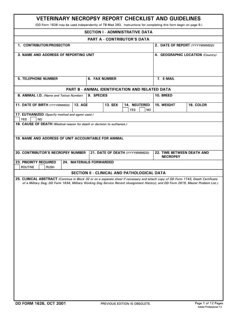 Necropsy Report Form – Fill Online, Printable, Fillable For Blank Autopsy Report Template