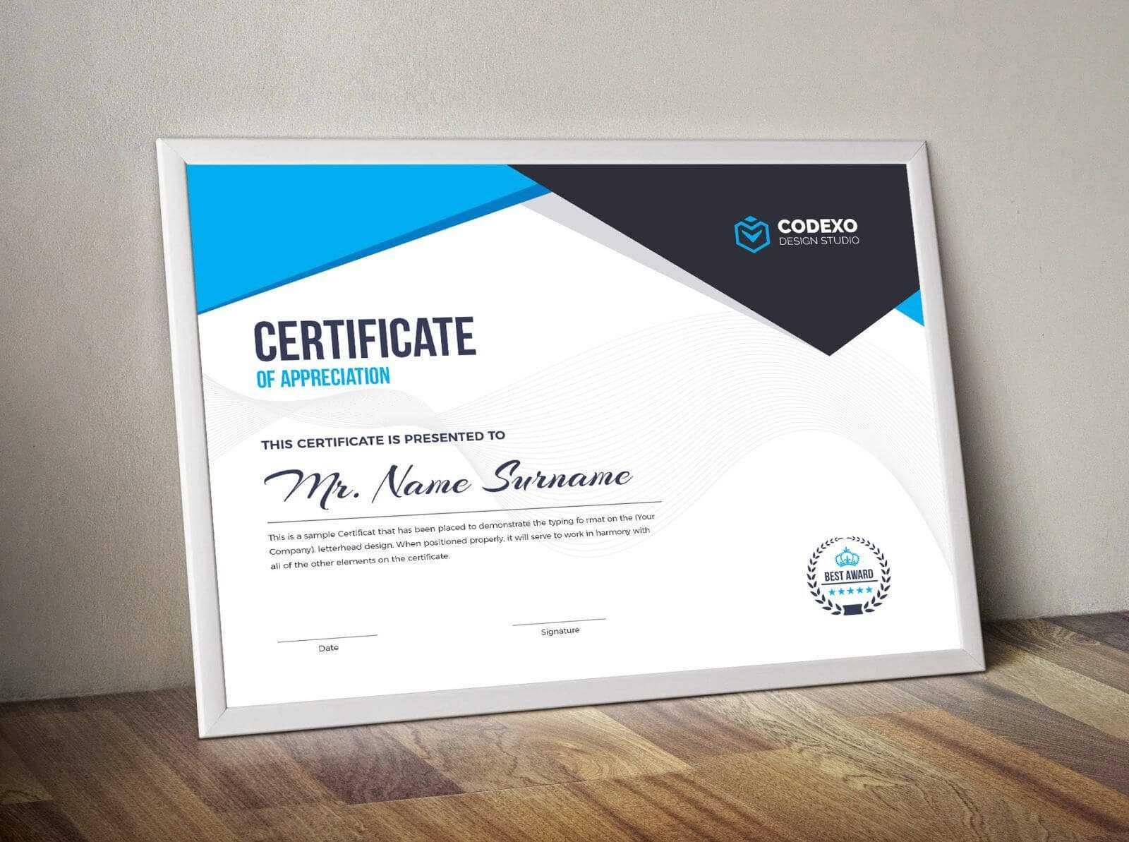 Nemesis Professional Landscape Certificate Template 000847 pertaining to Landscape Certificate Templates