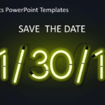 Neon Lights Powerpoint Templates inside Save The Date Powerpoint Template