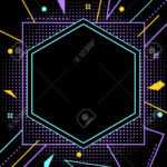 Neon Style Blank Party Flyer Layout Template Within Blank Templates For Flyers
