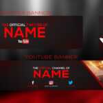 New 2017 Banner Template | Youtube Banner + Twitter Banner And Logo Psd |  With Free Download Regarding Twitter Banner Template Psd