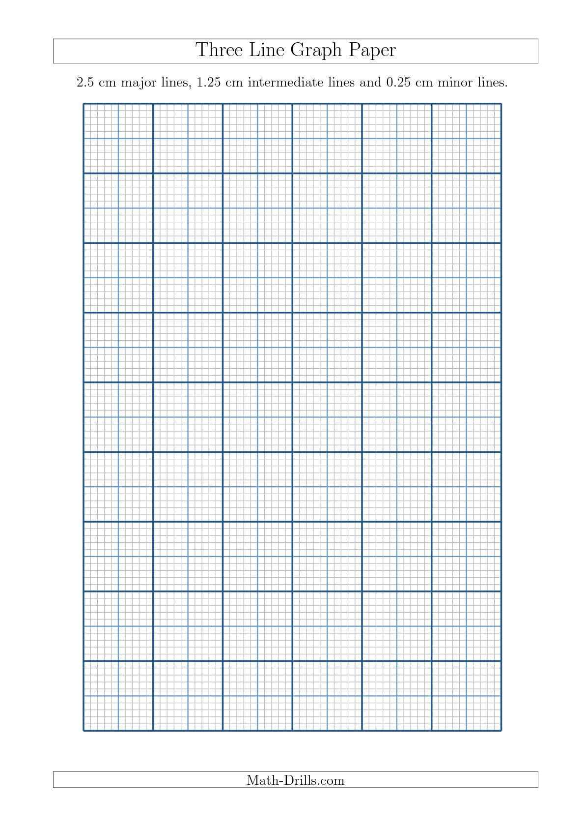 New A4 Sizes Added 2015 09 18! Three Line Graph Paper With For 1 Cm Graph Paper Template Word