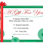 New Christmas Present Writing Template At Temasistemi With Regard To Present Certificate Templates