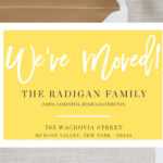 New Home Announcement Postcard, Moving Announcement Cards in Moving Home Cards Template