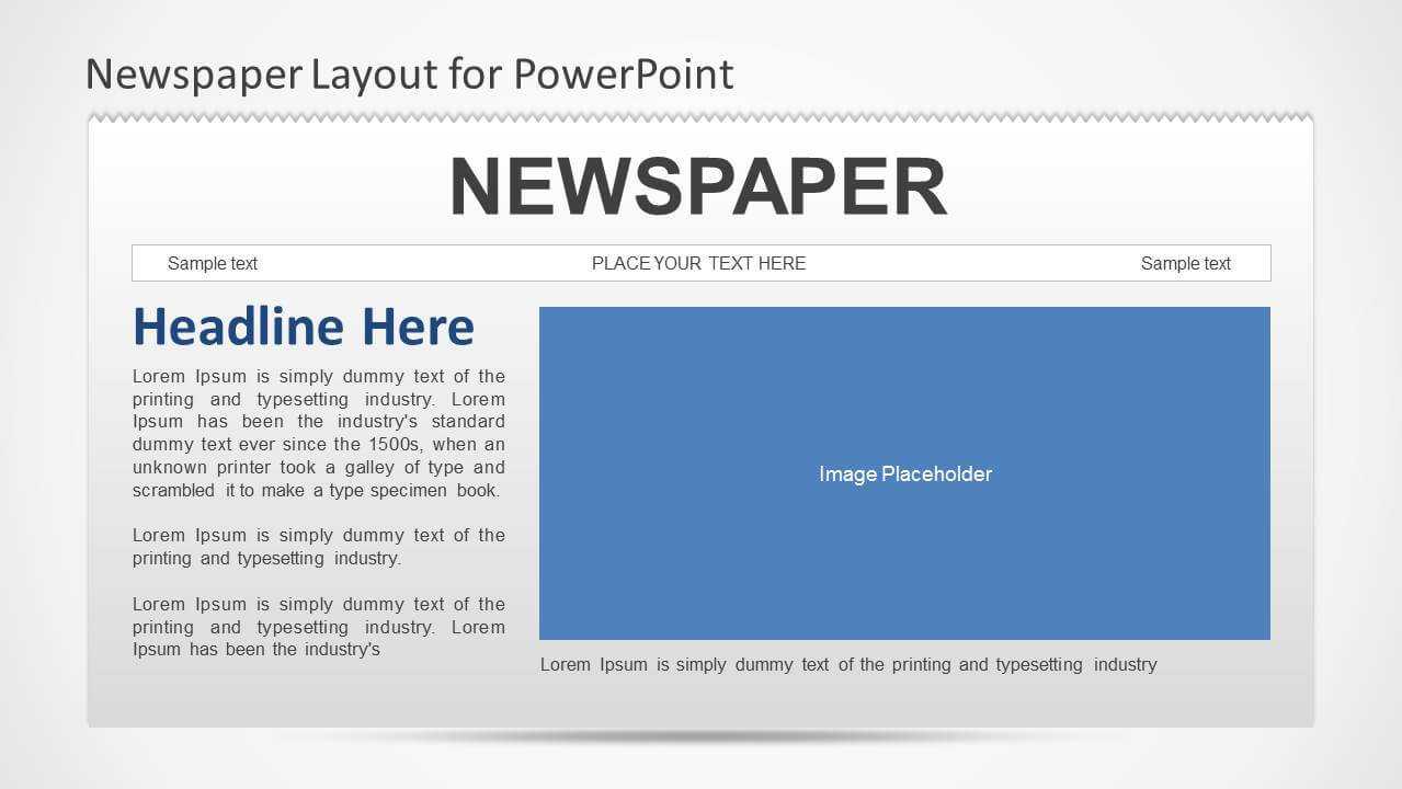 Newspaper Powerpoint Template with Newspaper Template For Powerpoint