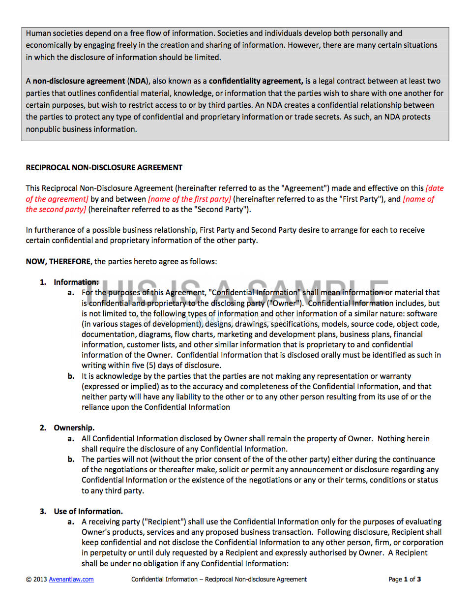 Non Disclosure Agreement Inside Nda Template Word Document