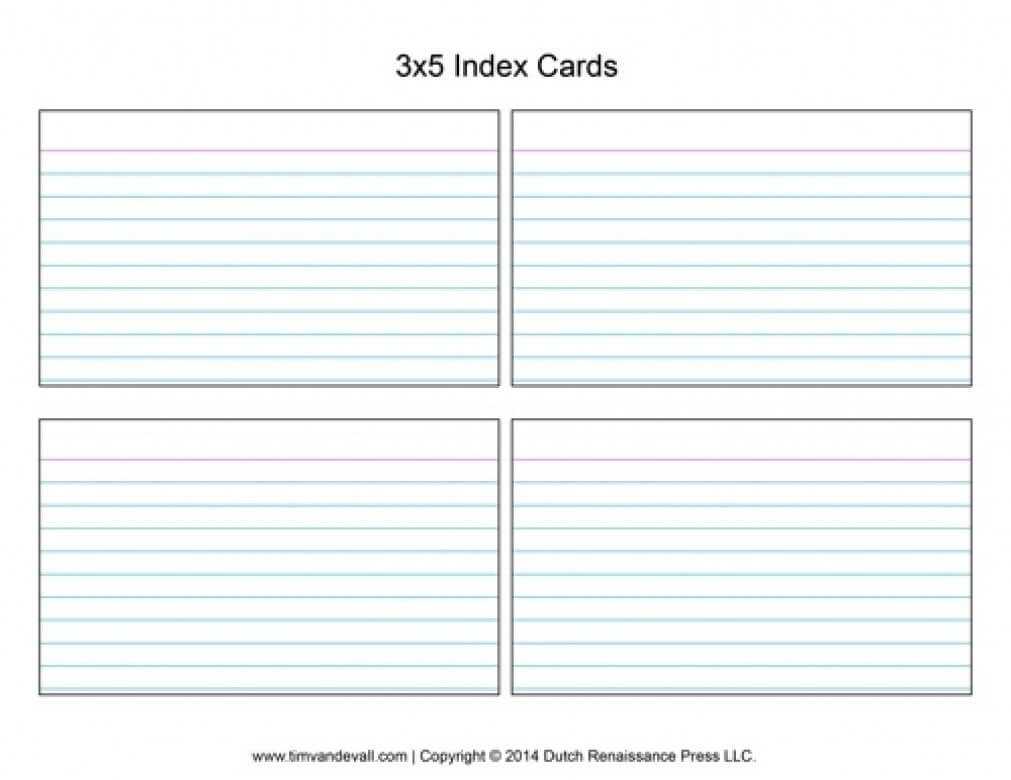 Note Card Template (5) – Cover Letter Regarding 3X5 Note Card Template