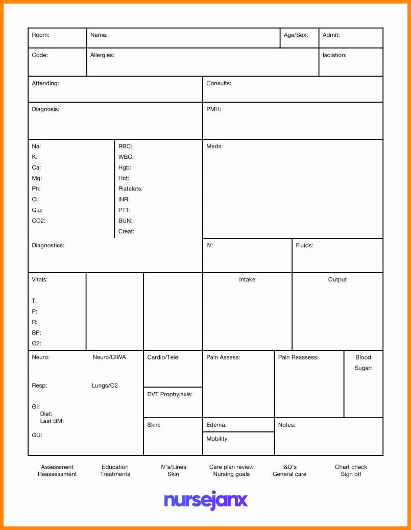 Nursing Assistant Port Sheet Templates Sample Psychiatric For Nursing Assistant Report Sheet Templates