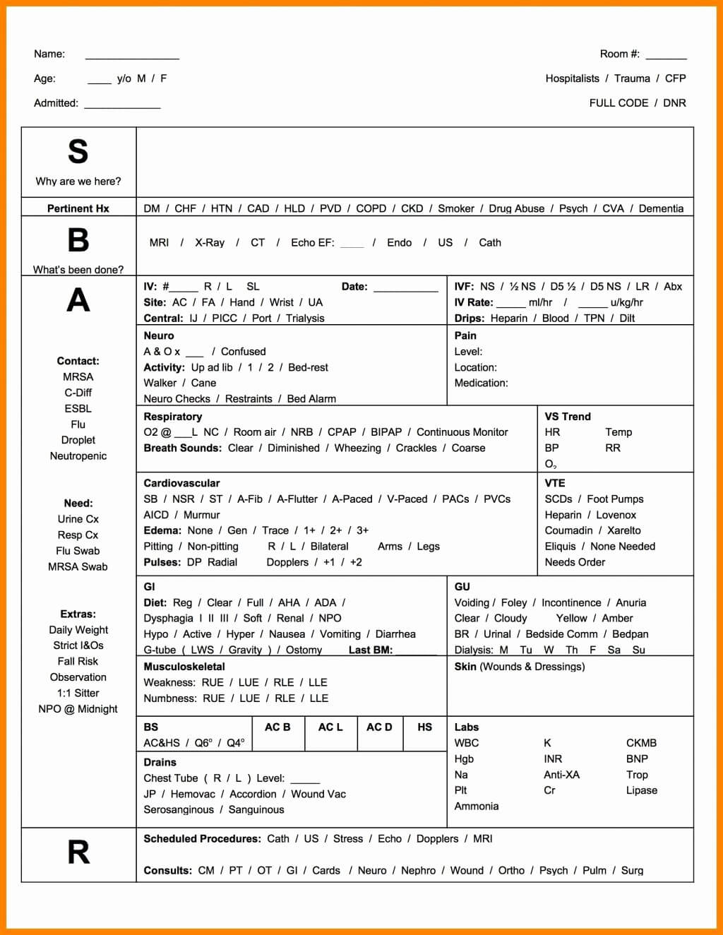 Nursing Report Sheet Template | Locksmithcovington Template With Charge Nurse Report Sheet Template