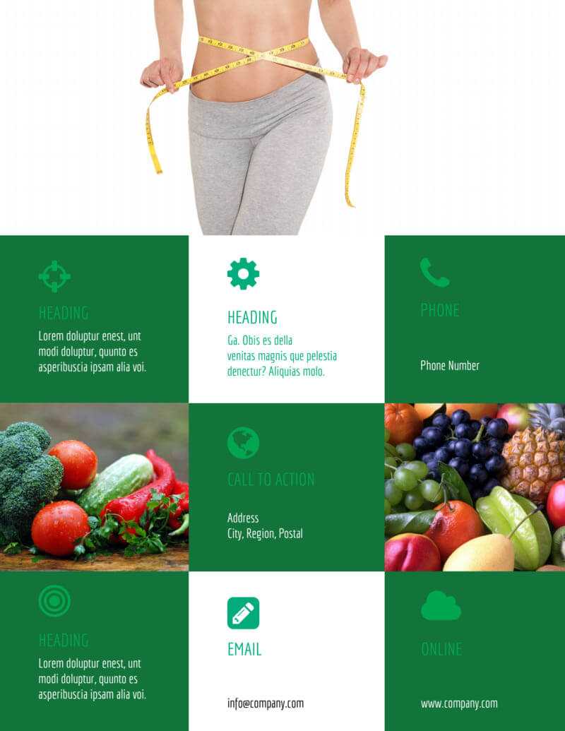 Nutritionist & Dietician Flyer Template Throughout Nutrition Brochure Template