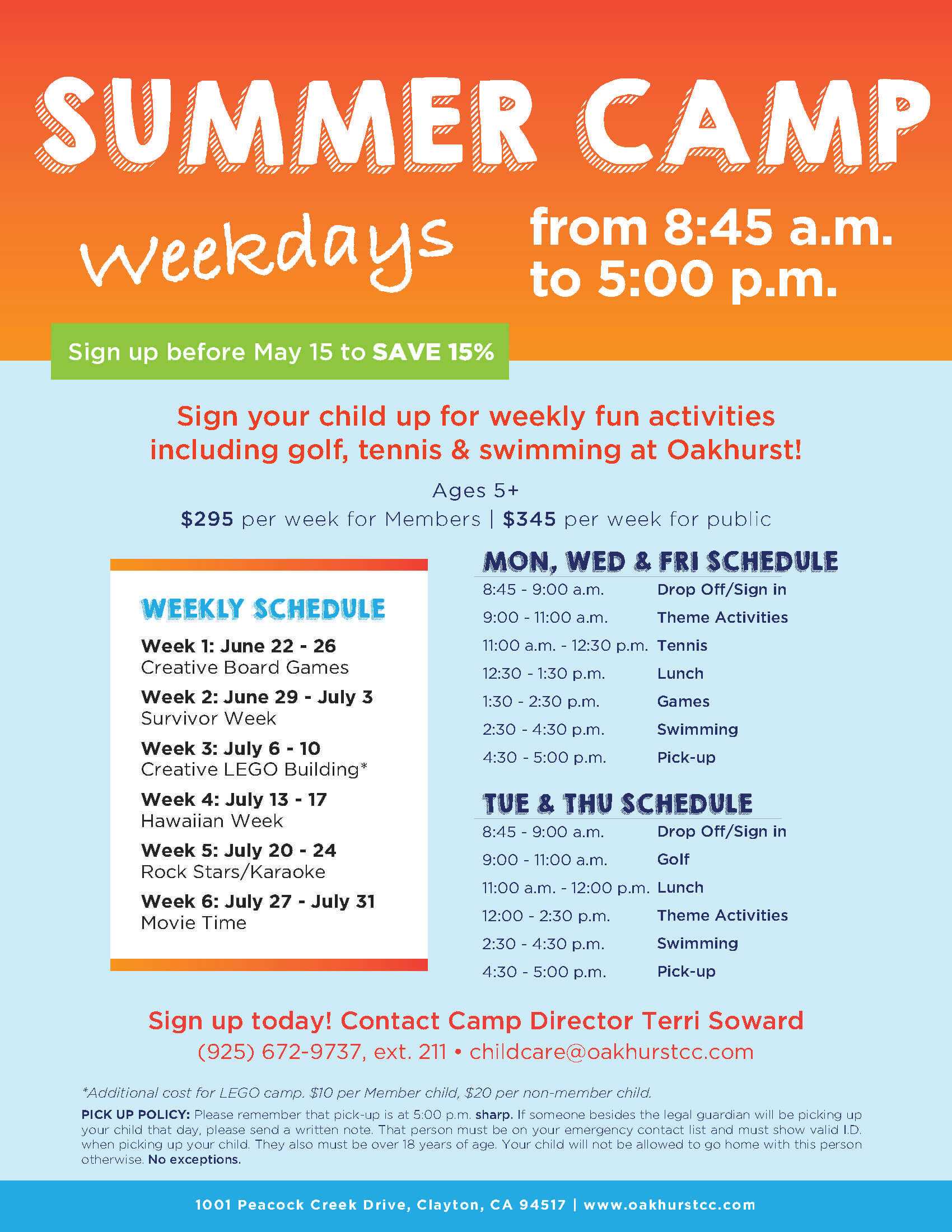 Oakhurst Summer Camp Flyer Template | Kids | Best Summer With Summer Camp Brochure Template Free Download