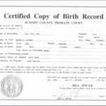 Official Birth Certificate Template #7130 For Official Birth Certificate Template