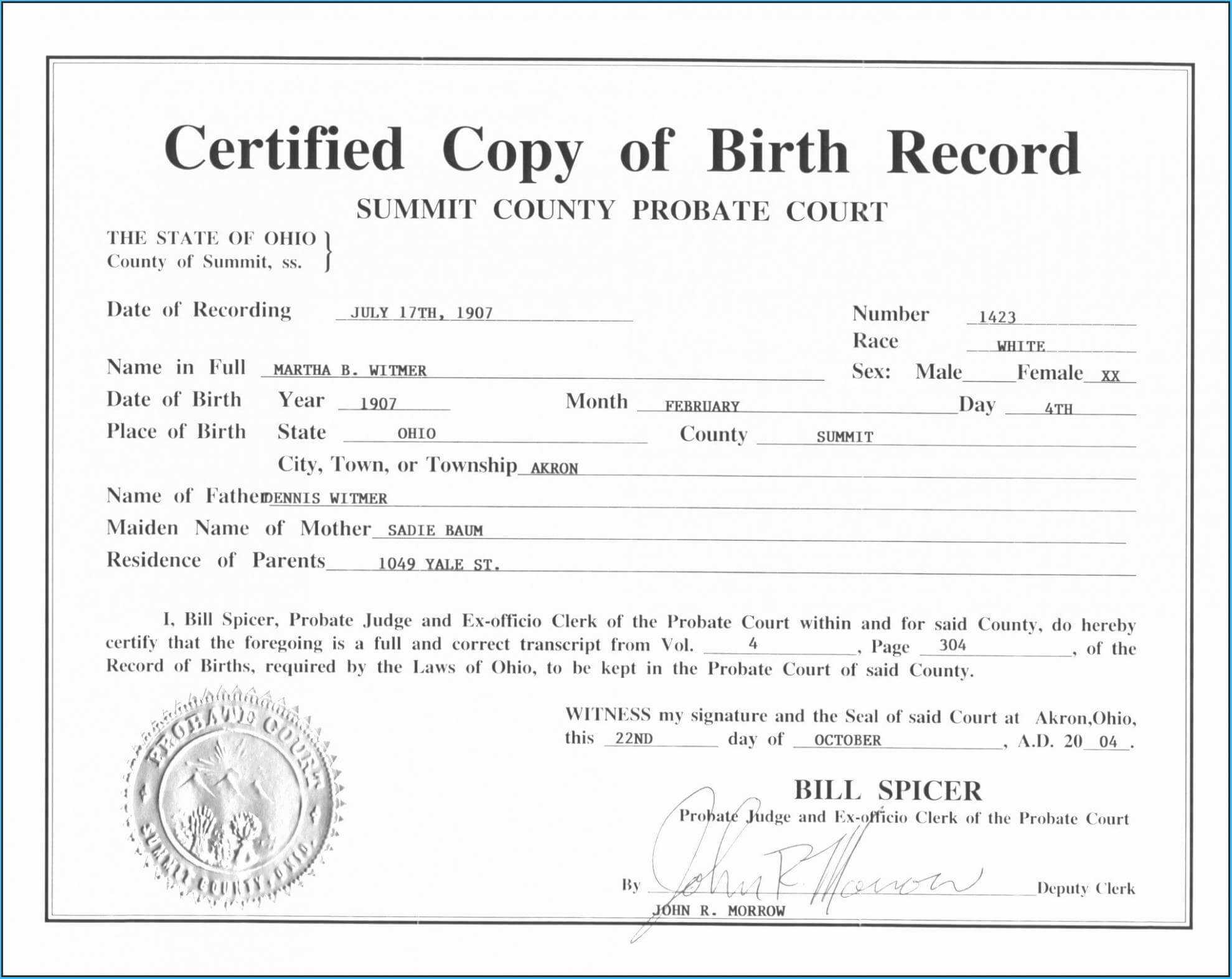 Official Birth Certificate Template #7130 For Official Birth Certificate Template