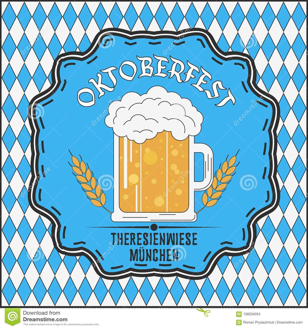 Oktoberfest Beer Festival Card. Template For Advertising Within Advertising Card Template