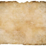 Old Blank Parchment Treasure Map Isolated. Clipping Path Is Included. For Blank Pirate Map Template
