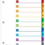 Onestep® Printable Table Of Contents Dividers, 10 Tab, Multicolor Intended For Blank Table Of Contents Template