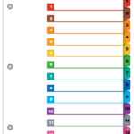 Onestep® Printable Table Of Contents Dividers, 12 Tab, Multicolor Regarding Blank Table Of Contents Template