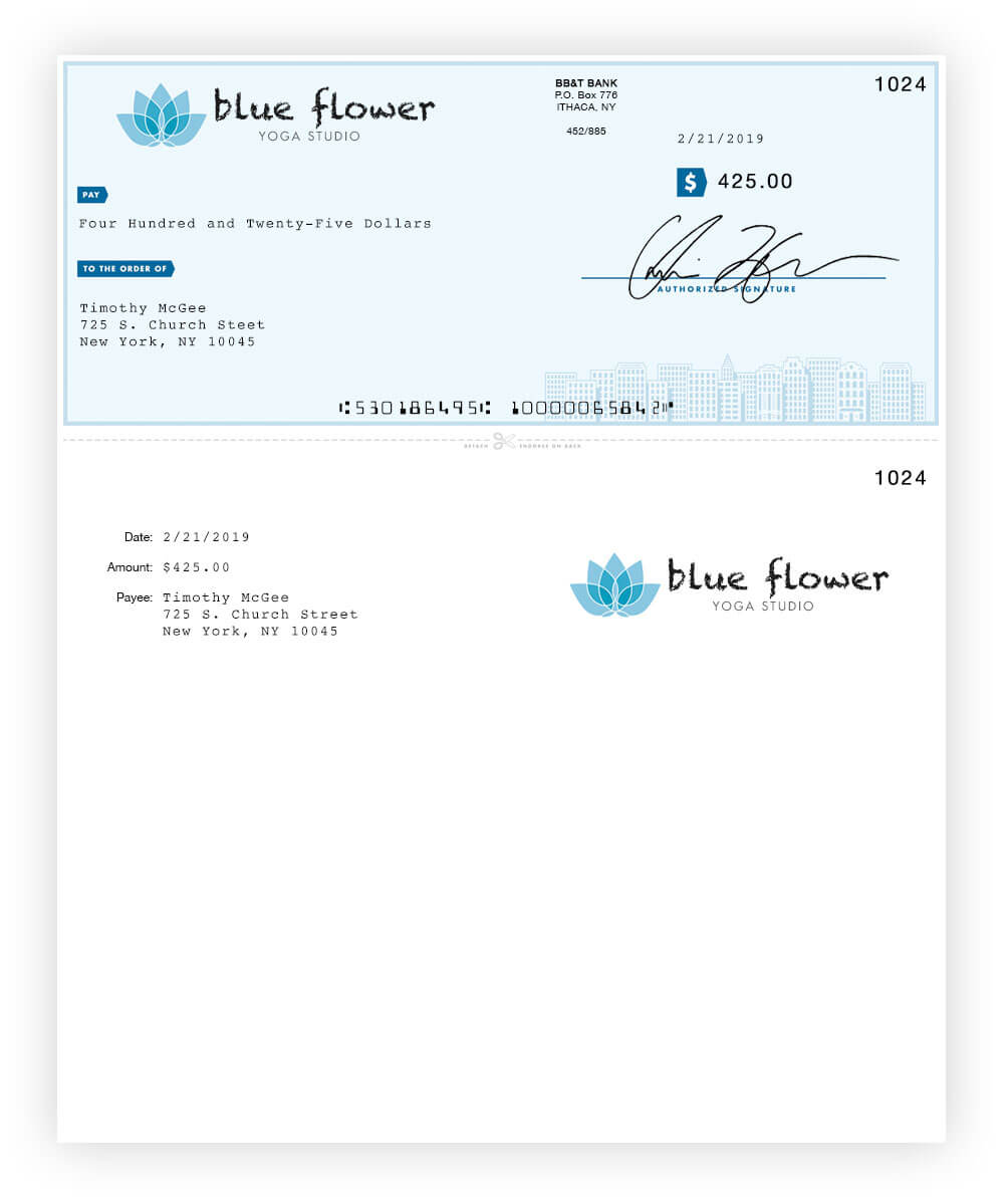 Online Check Printing | Checkeeper With Regard To Customizable Blank Check Template