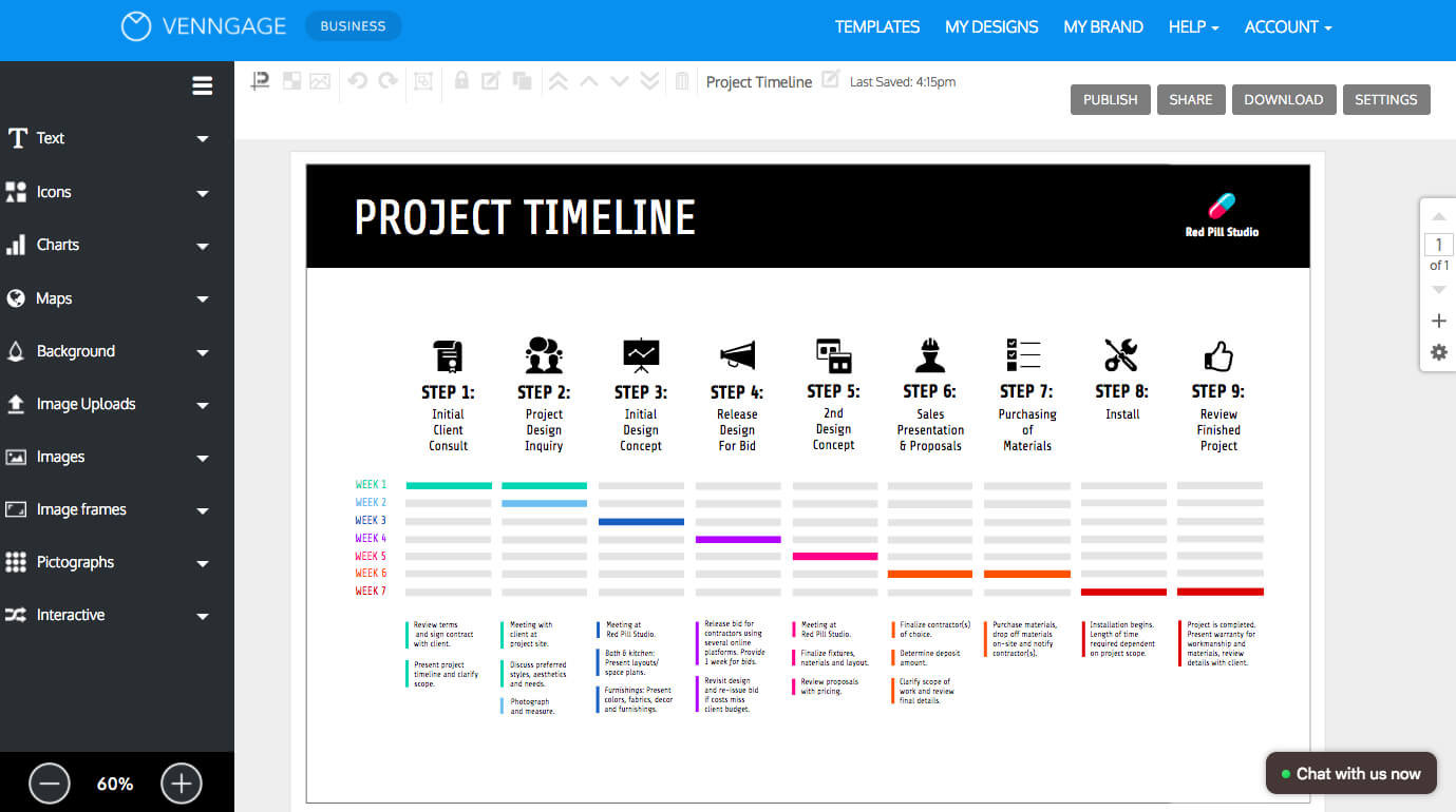 Online Roadmap Maker - Create A Roadmap Template - Venngage Intended For Blank Road Map Template