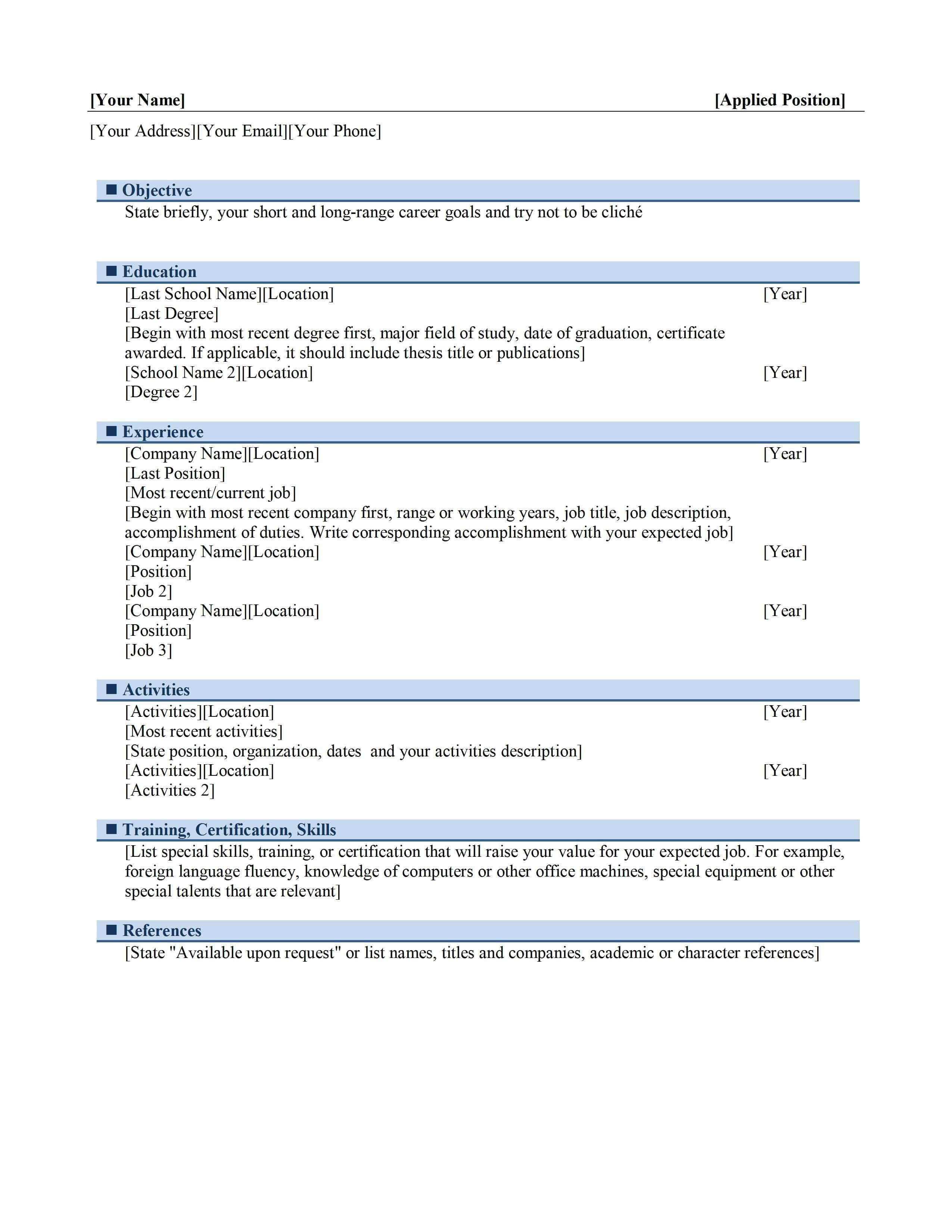 Open Office Resume Templates Examples 9 Fice Template 2015 In Openoffice Business Card Template