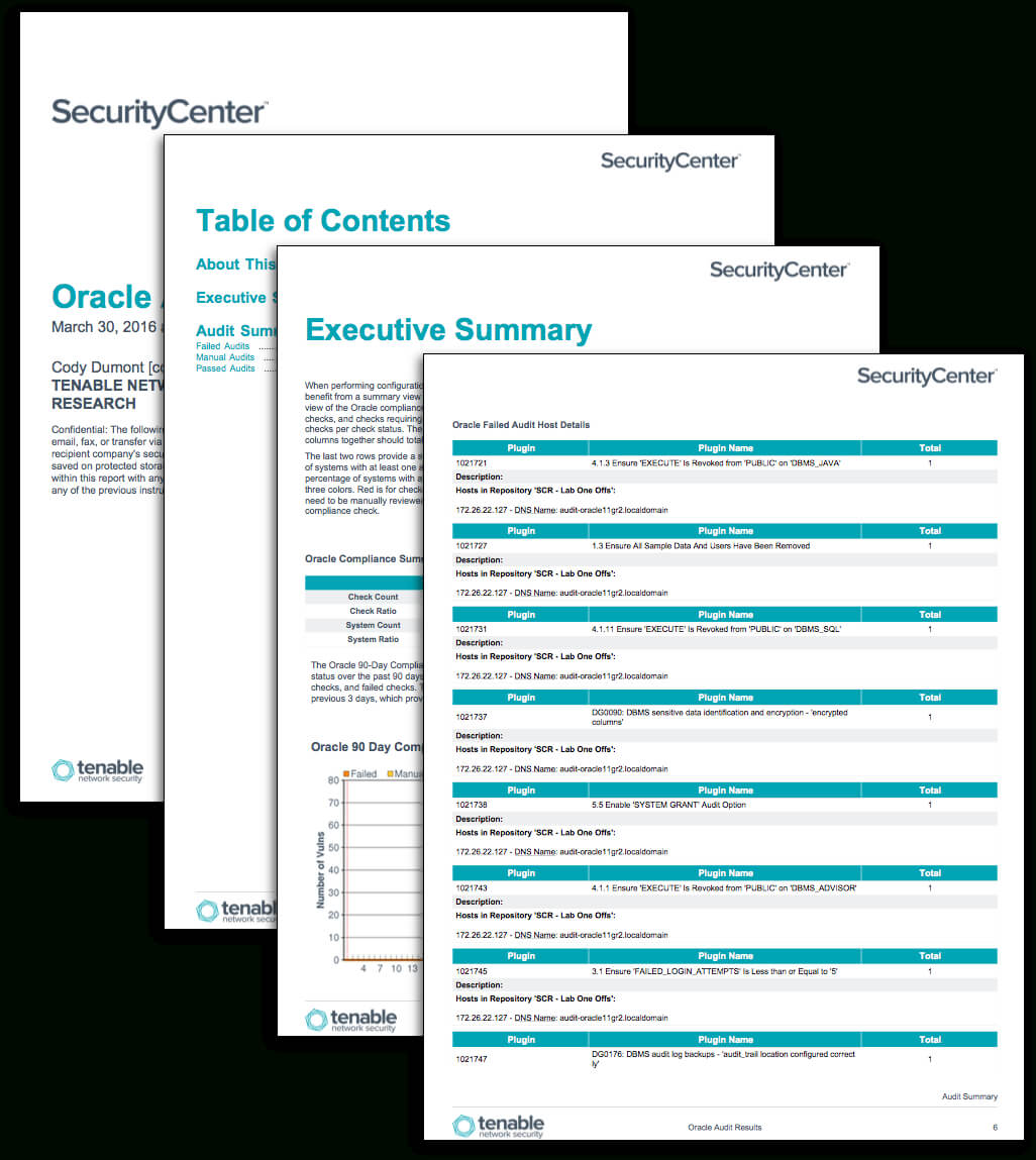 Oracle Audit Results – Sc Report Template | Tenable® For Template For Audit Report