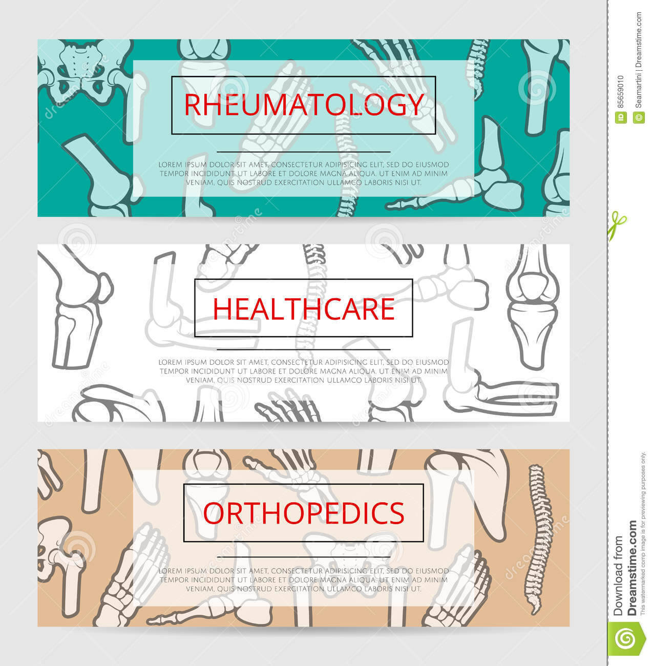 Orthopedics, Rheumatology Medical Banner Template Stock Throughout Medical Banner Template