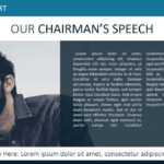 Our Chairman Message Powerpoint Template – Slidemodel For Chairman's Annual Report Template