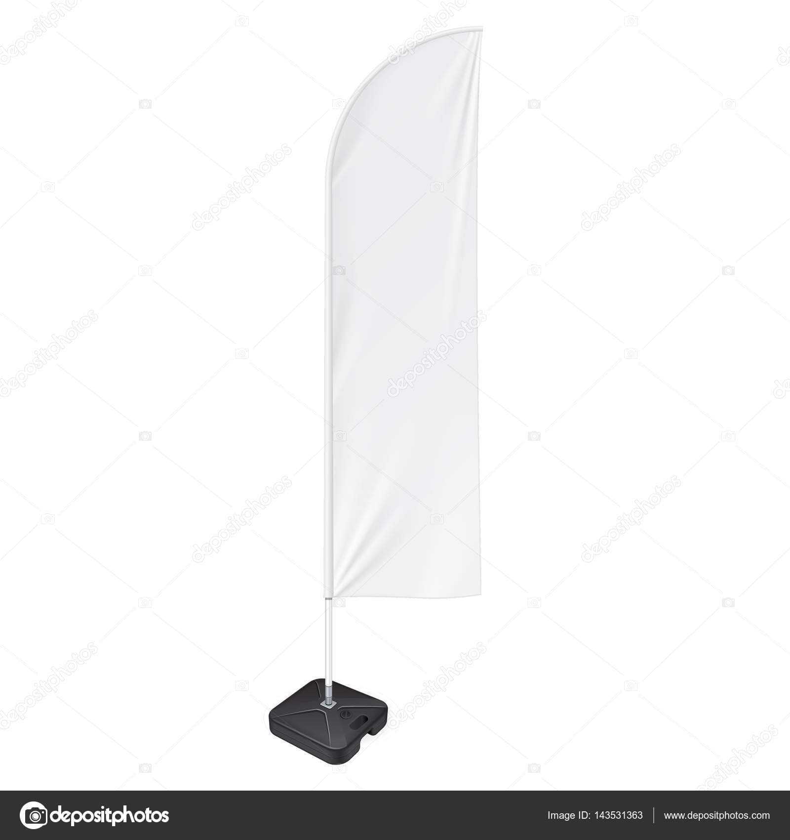 Outdoor Feather Flag With Ground Fillable Water Base Stand With Sharkfin Banner Template