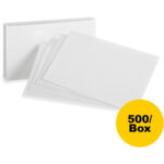 Oxford Printable Index Card – 5" X 8" – 85 Lb Basis Weight – 500 / Box –  White Intended For 5 By 8 Index Card Template
