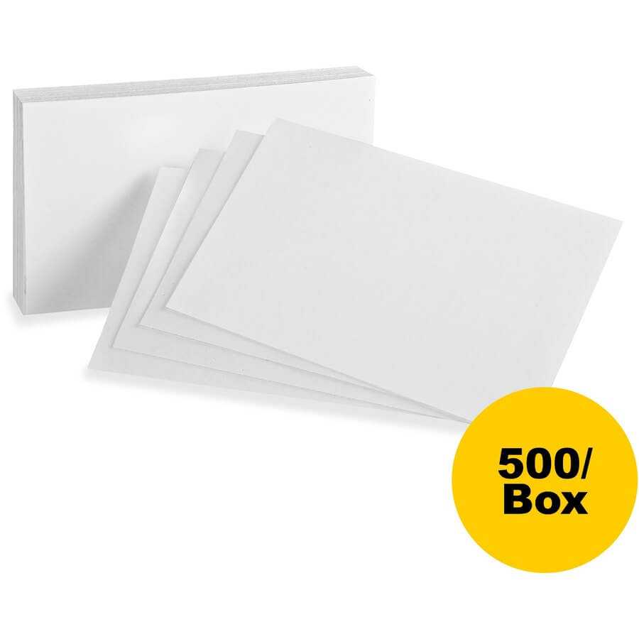 Oxford Printable Index Card – 5" X 8" – 85 Lb Basis Weight – 500 / Box –  White Intended For 5 By 8 Index Card Template