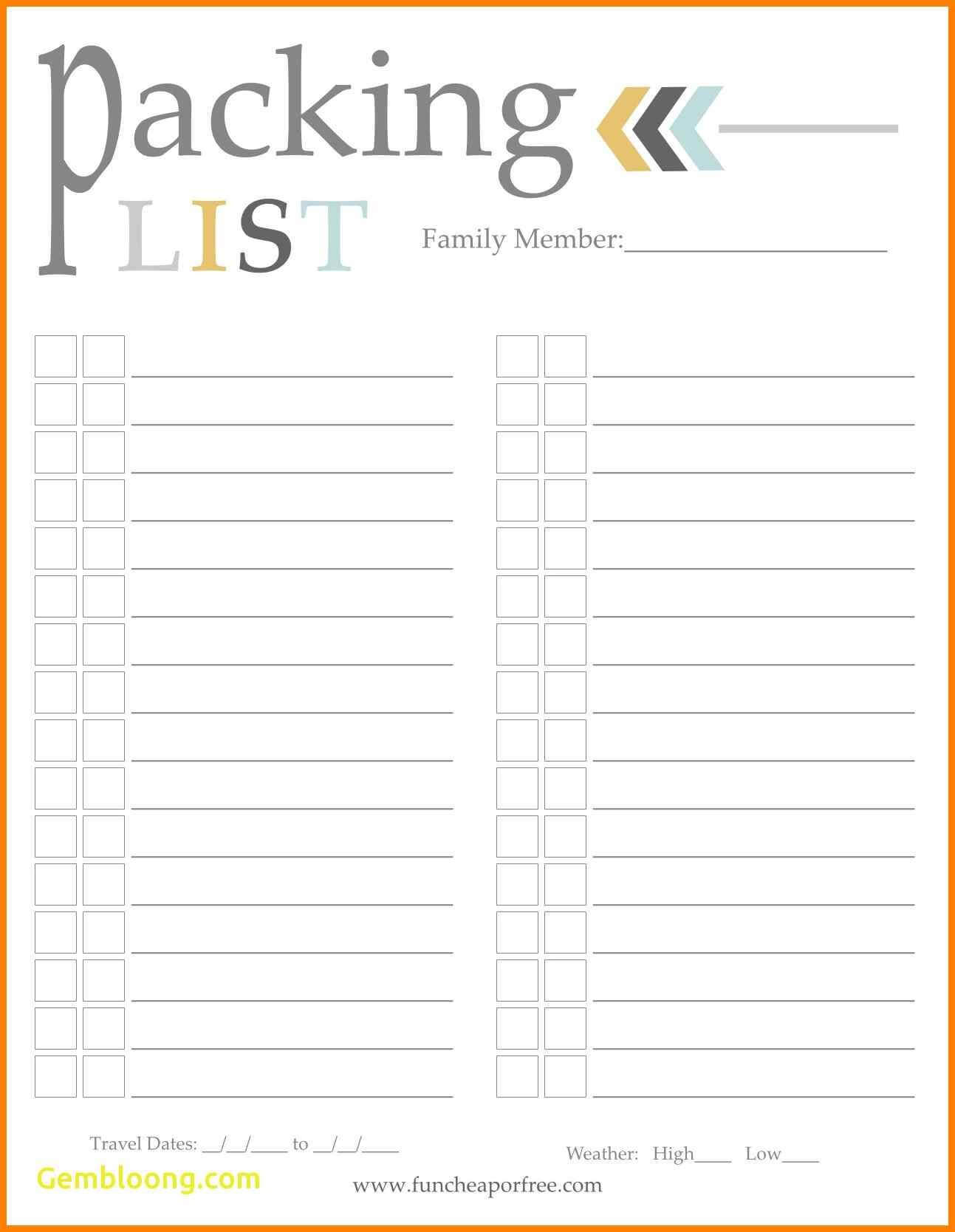 Packing List Template - Free Packing Slip Template For Excel Intended For Blank Packing List Template