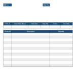 Packing List Template With Regard To Blank Packing List Template