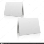 Paper Stand Template | Blank White Paper Stand Table Holder with Card Stand Template