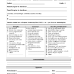 Parent Teacher Conference Form Template Mhrijgdo | Parent Intended For Conference Report Template