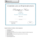 Participation Certificate – 6 Free Templates In Pdf, Word With Certificate Of Participation Template Pdf