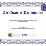 Participation Certificate Template Word Within Sample Certificate Of Participation Template