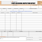 Parts Receiving Inspection Report Format In Part Inspection Report Template