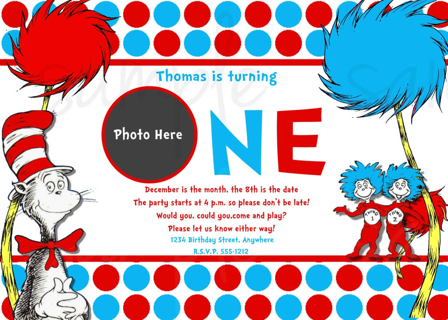 Party Invitations Cards. Dr Seuss Party Invitations: New Dr With Dr Seuss Birthday Card Template