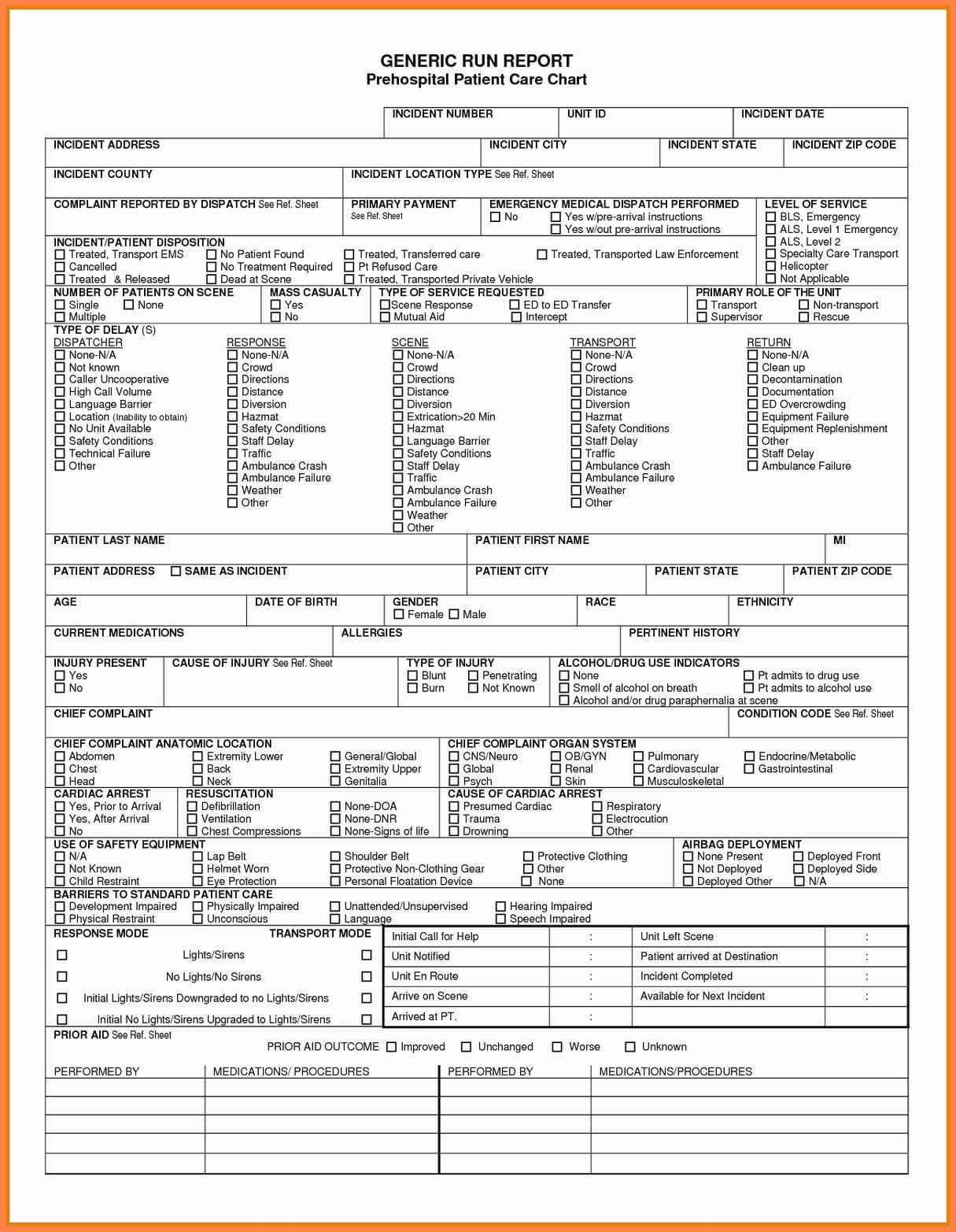 Patient Care Report Template How You Can Attend Patient Intended For Patient Care Report Template