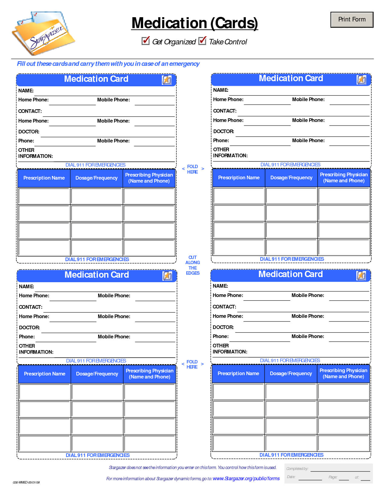 Patient Medication Card Template | Emergency Kits With Regard To Med Card Template