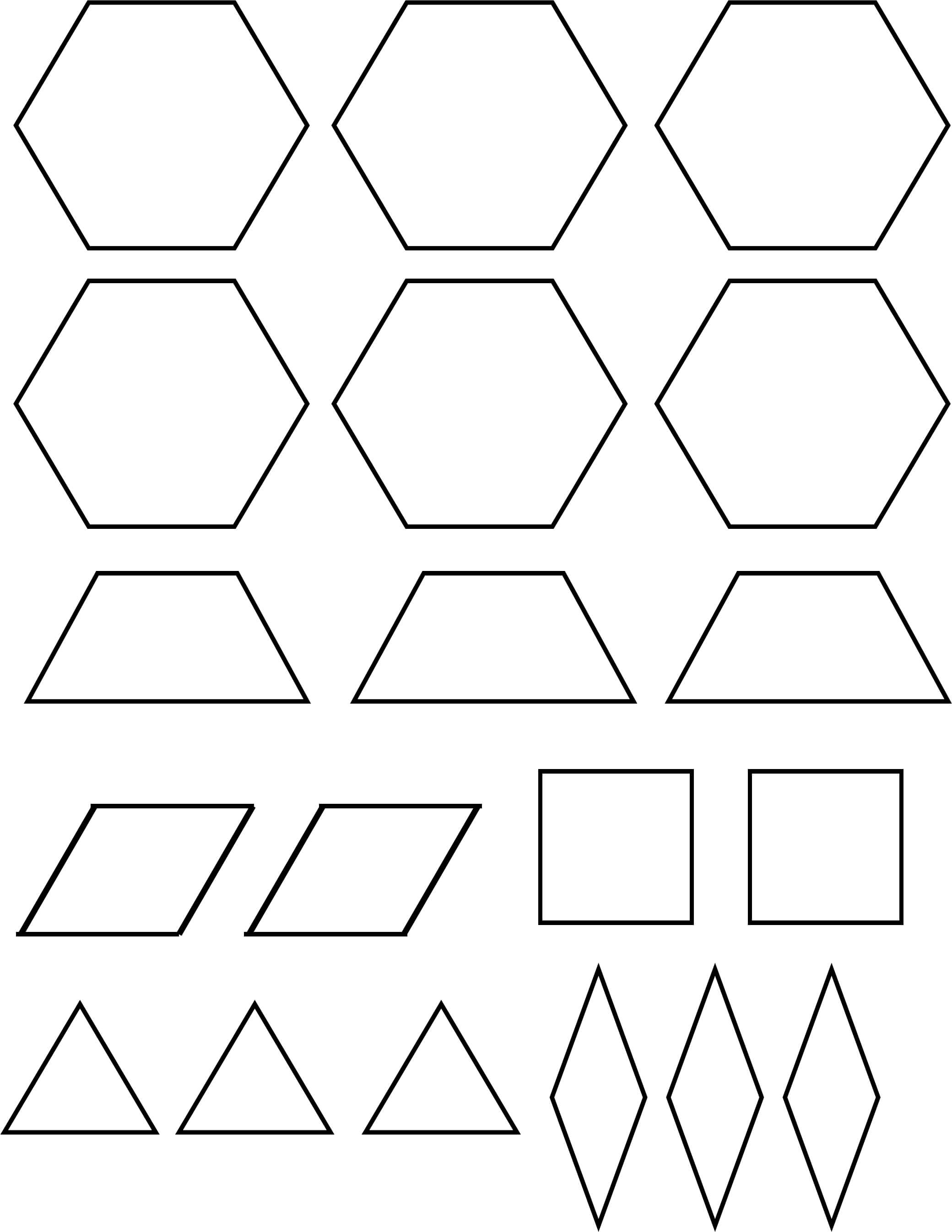 Pattern Block Templates Pdf – Hizir.kaptanband.co Regarding Blank Pattern Block Templates