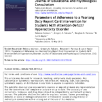 Pdf) Parameters Of Adherence To A Yearlong Daily Report Card With Daily Report Card Template For Adhd